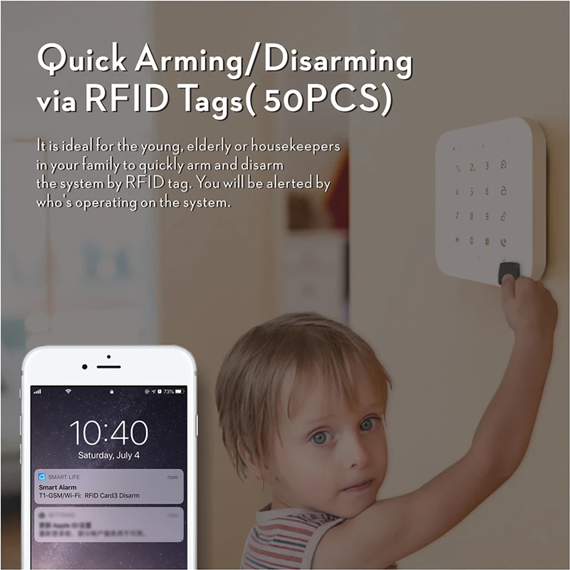 2022 DIY remote control Tuya smart  WiFi GSM home alarm kit Touch Screen Security alarm system For Home