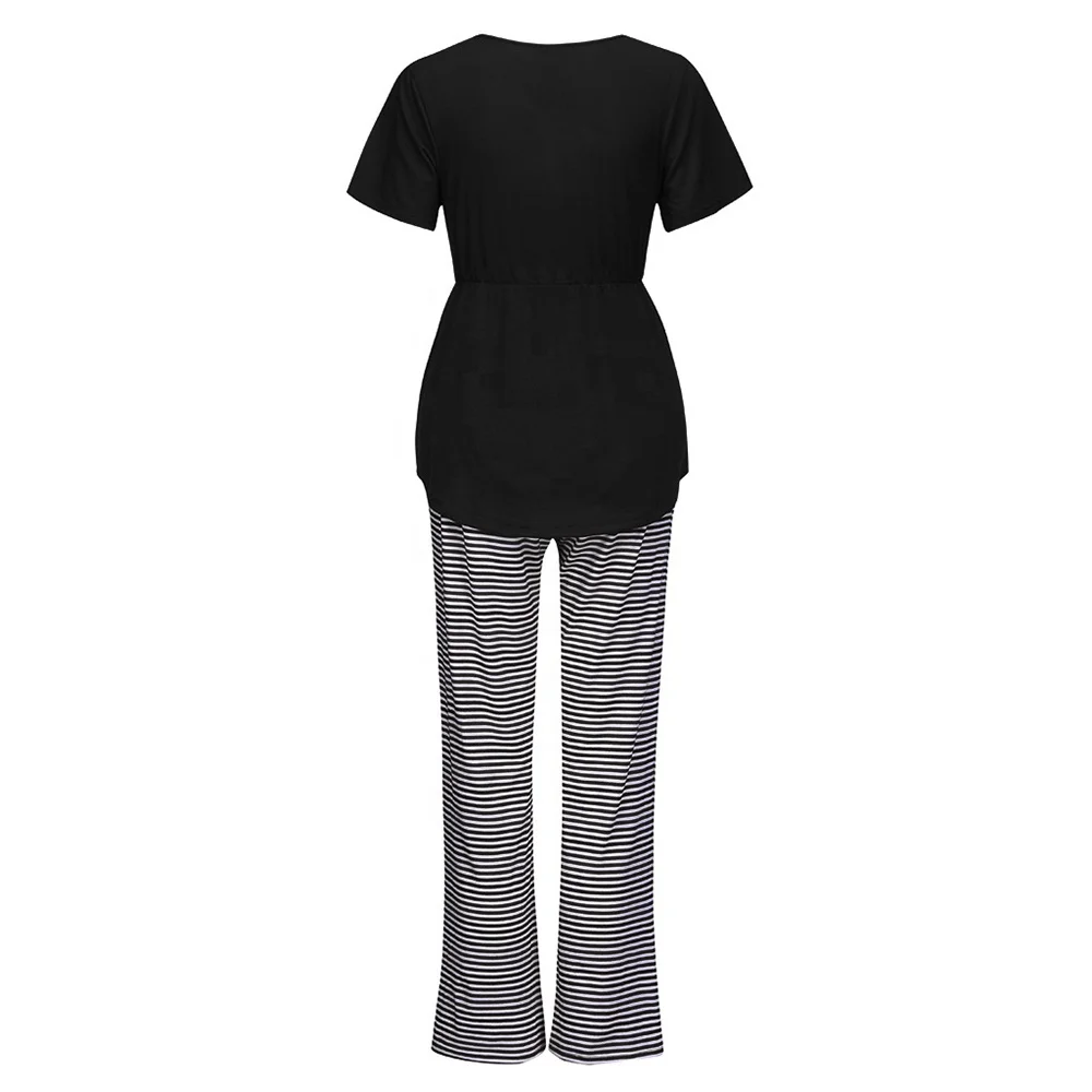 Женская пижама для беременных; Комплект со штанами мягкая беременность грудное вскармливание больница пижамный комплект, одежда для сна