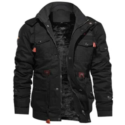 TOPKO High Quality Factory Wholesale Men Winter Padded Jacket Plus Size Velvet Fleece Fur Outdoor Clothing