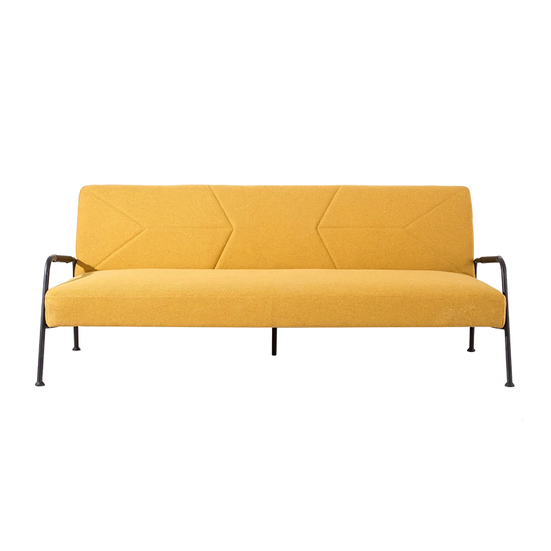 Nisco Futon, Fish Bone Quilted Memory Foam Convertible Sofa Bed and Couch, Metal frame arm, 2 invisible legs, grey