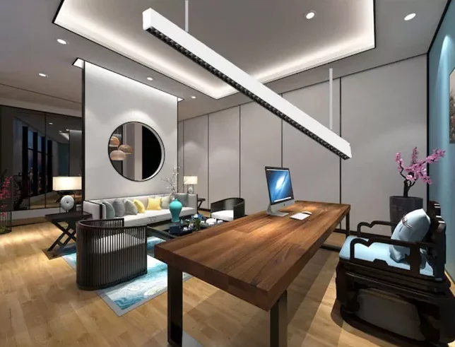 L30 30mm wide slim linear light small beam angle  LENS UGR<13 suspension surface mount office/shop lighting