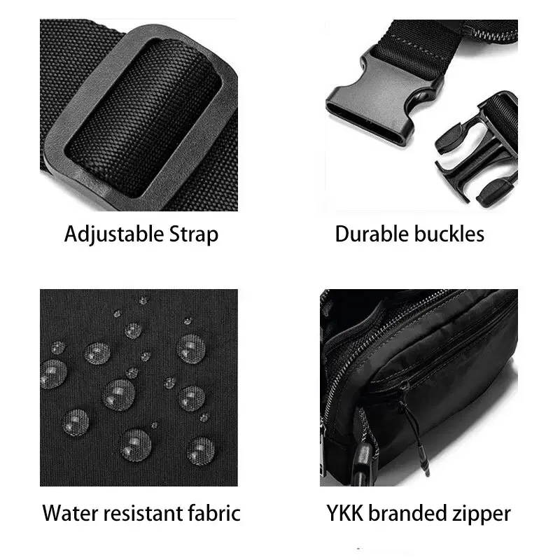 custom logo waterproof nylon sport running chest belt bum pouch men waist bag women fanny pack Crossbody Bag