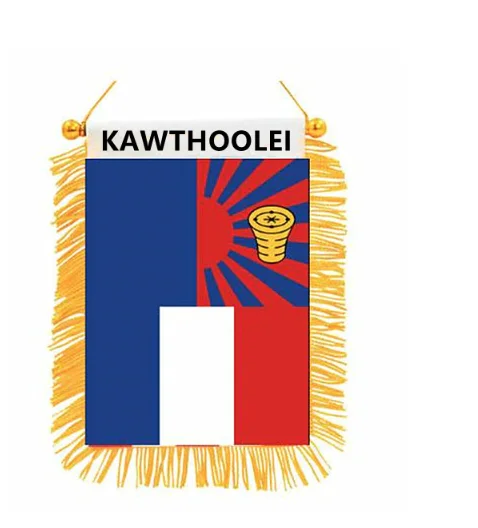 Custom Soccer Football Club Decorative Wall Hanging Flag With Tassels