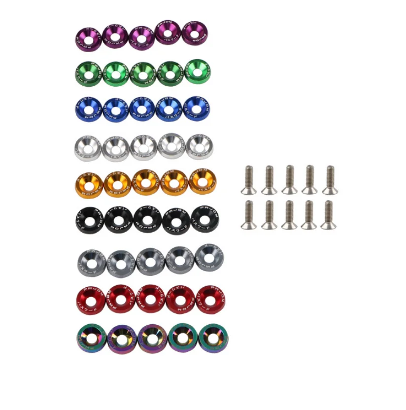 JDM style EPMAN multifunctional decorative gasket screw license plate frame screw decoration