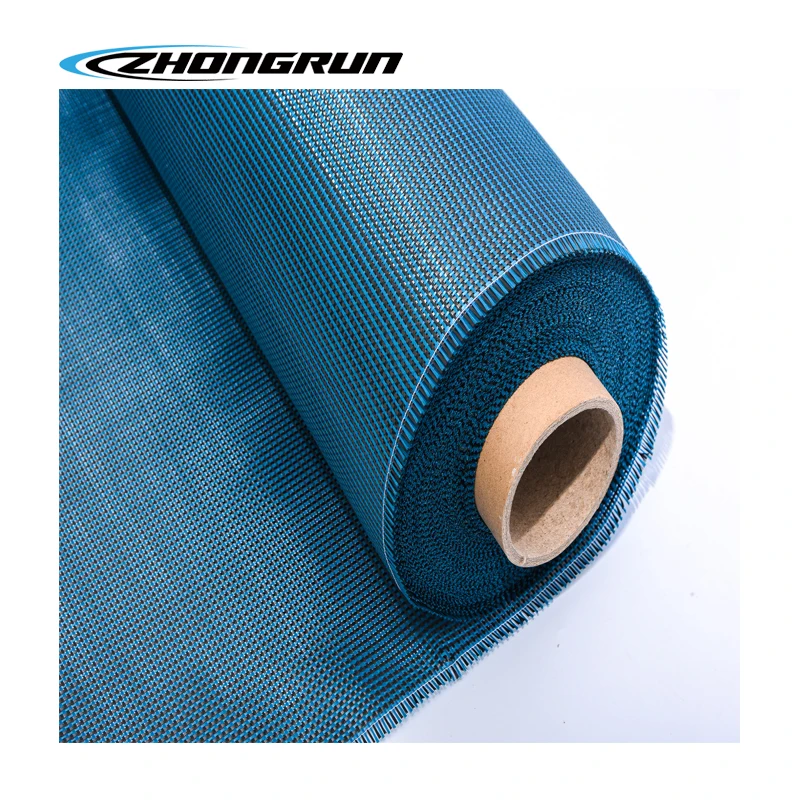 Hot Sale Custom Colored  3K lake blue carbon aramid hybrid fabric for car decoration