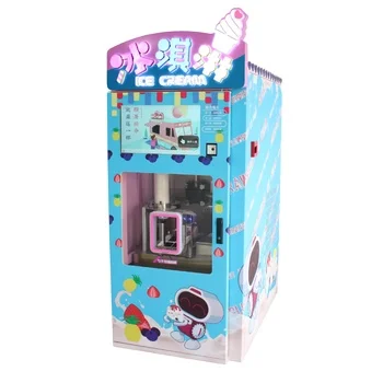 Customized Outdoor Smart Fully Automatic Smoothie Gelato Machines Soft Ice Cream Vending Machine