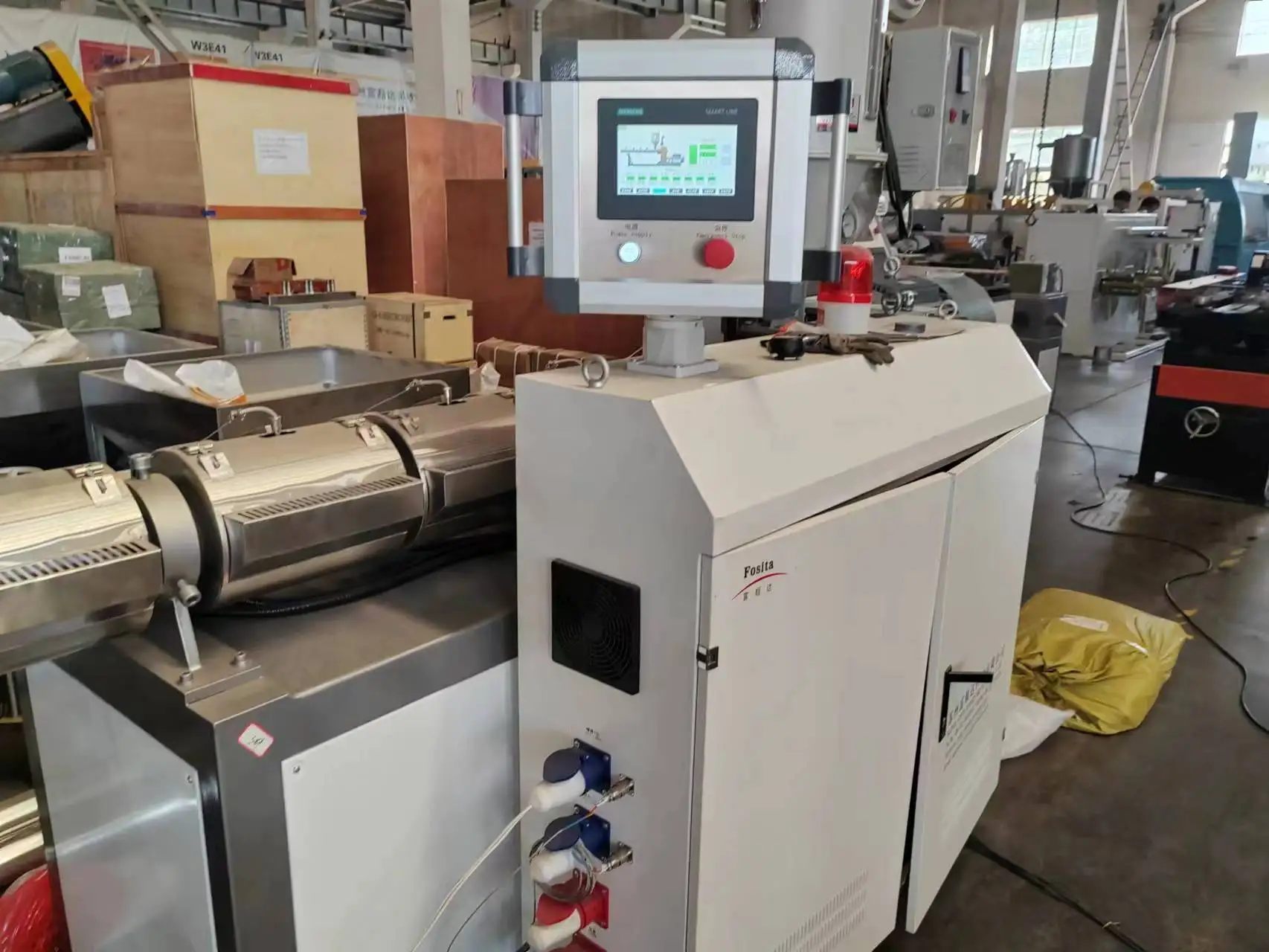 Fosita  Air Cooling PE Plastic Conduit Corrugated PVC Shisha Hookah Pipe Manufacturing Machine