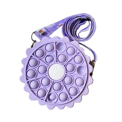 2021 last design Fashion Cartoon mini kids fidget Cute Chain Silicone pop it purse bag for little girl