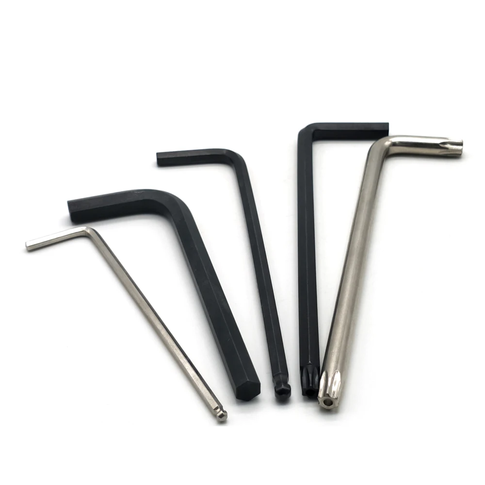 Key wrench set china wholesale customized hex   3mm 4mm 5mm 6mm industrial grade hex wrench set carbon steel L-shaped hex wrench