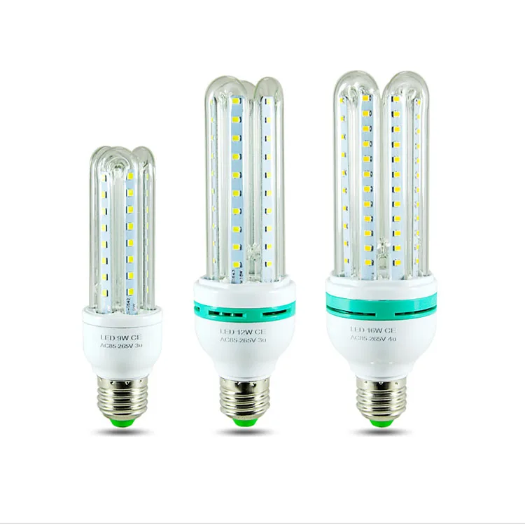 High-power 3 4 5 U-shaped energy-saving bulb corn light 360 degree E27 32w led corn light