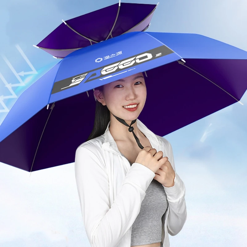 Outdoor Sunshade Hands Free Umbrella Hat New Fashion Factory Wholesale Custom Light Weight Umbrella Hat