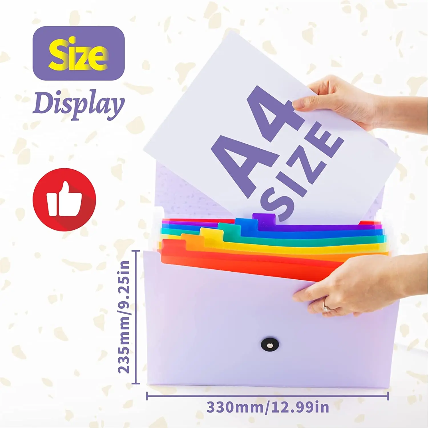 Oem Storage Box Case 13 Pocket Accordion Folder A4 Plastic Document File Bag Expanding File With Handle