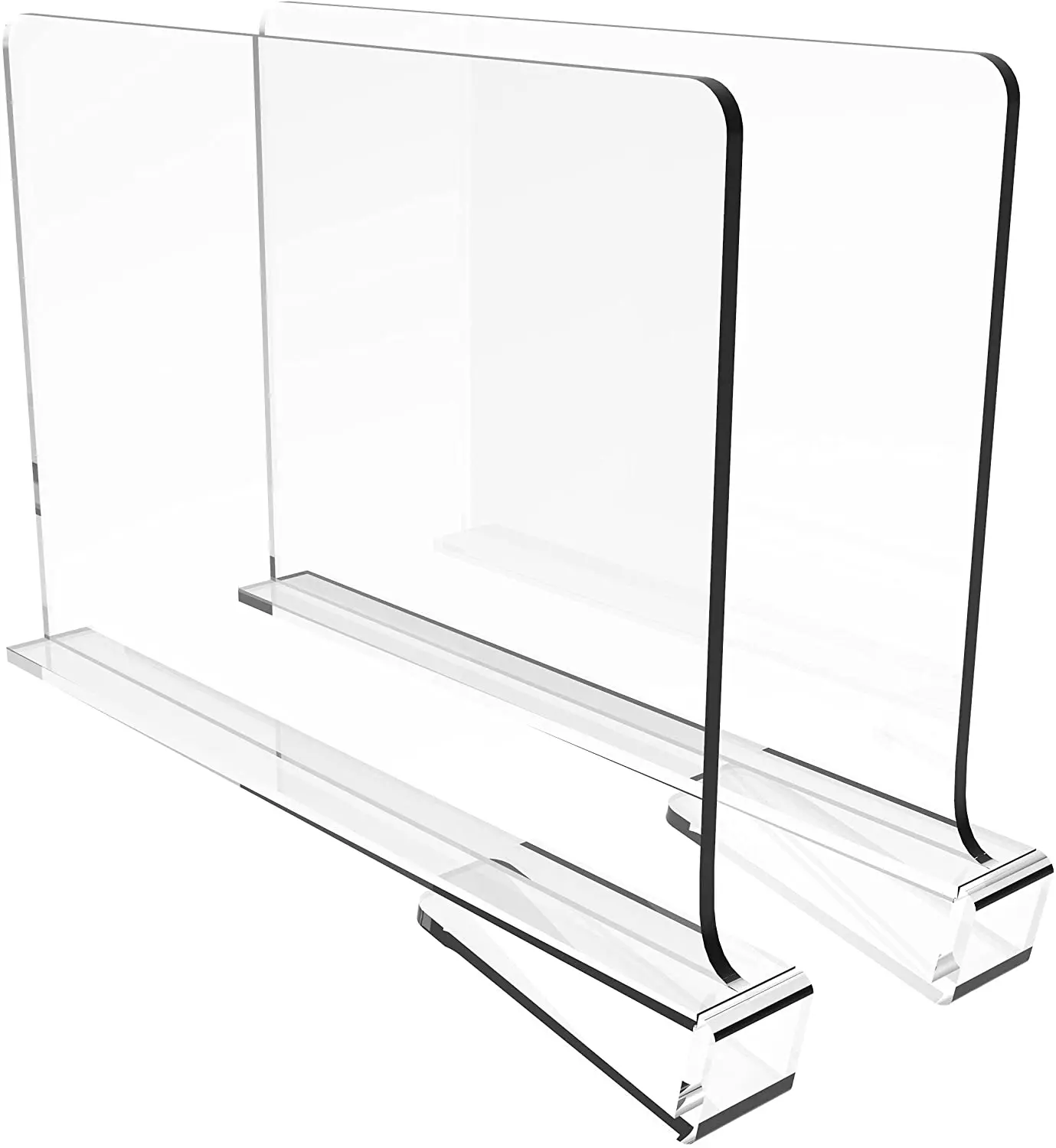 Spring Sign clear acrylic closet shelf divider wired shelving wardrobe acrylic shelf divider