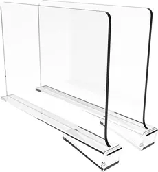 Spring Sign clear acrylic closet shelf divider wired shelving wardrobe acrylic shelf divider