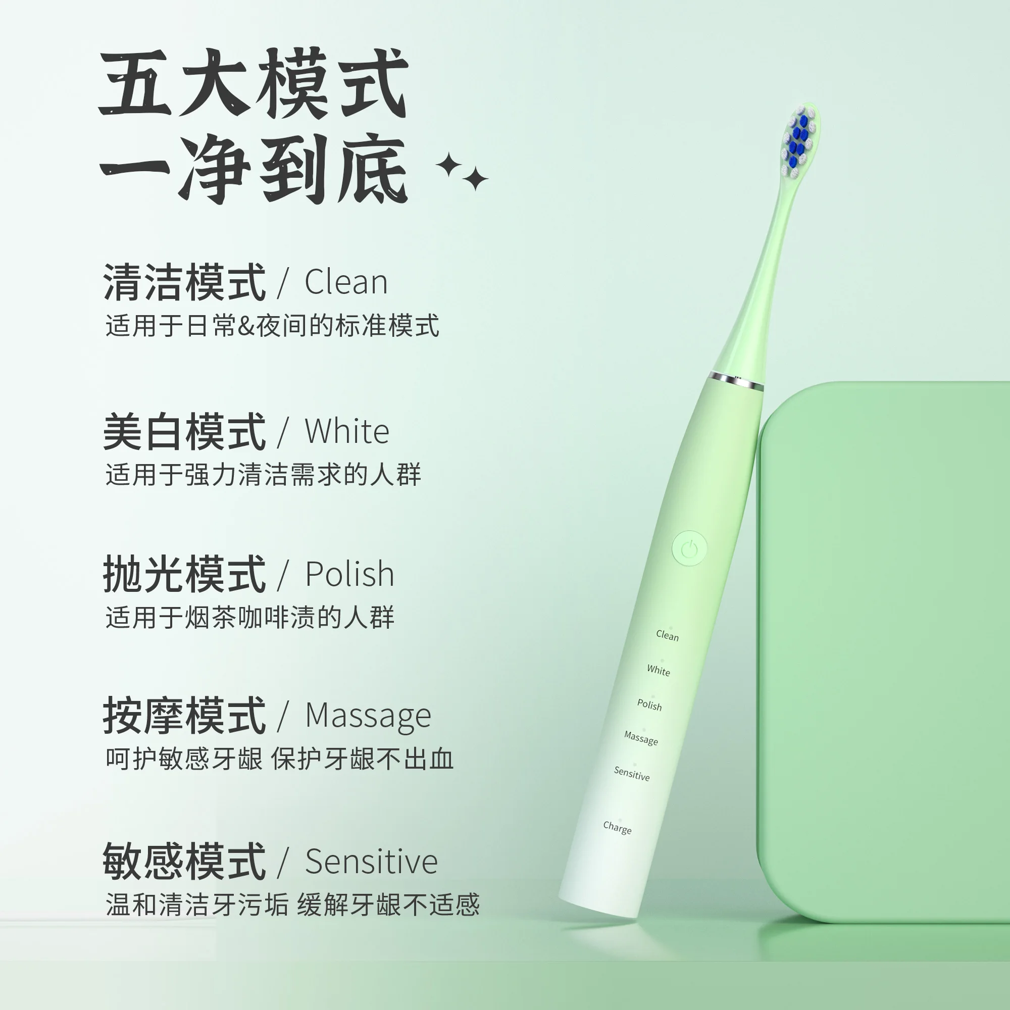 Adult Travel Waterproof Personalized China Private Label Usb Rechargeable Smart Ultrasonic Electronic Sonic Electric Toothbrush