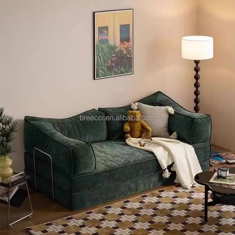 Fashion popular living room sofa fabric comfortable high-end affordable factory direct sales can be compressed sofa