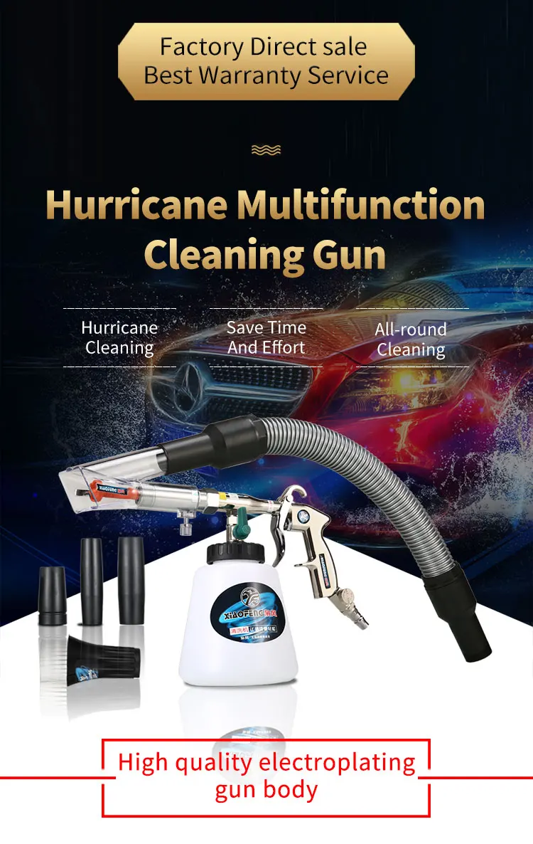 Factory Supply Multifunctional Tool Car Vacuum Sprinkler Machine Tornado Interior Cleaning Gun