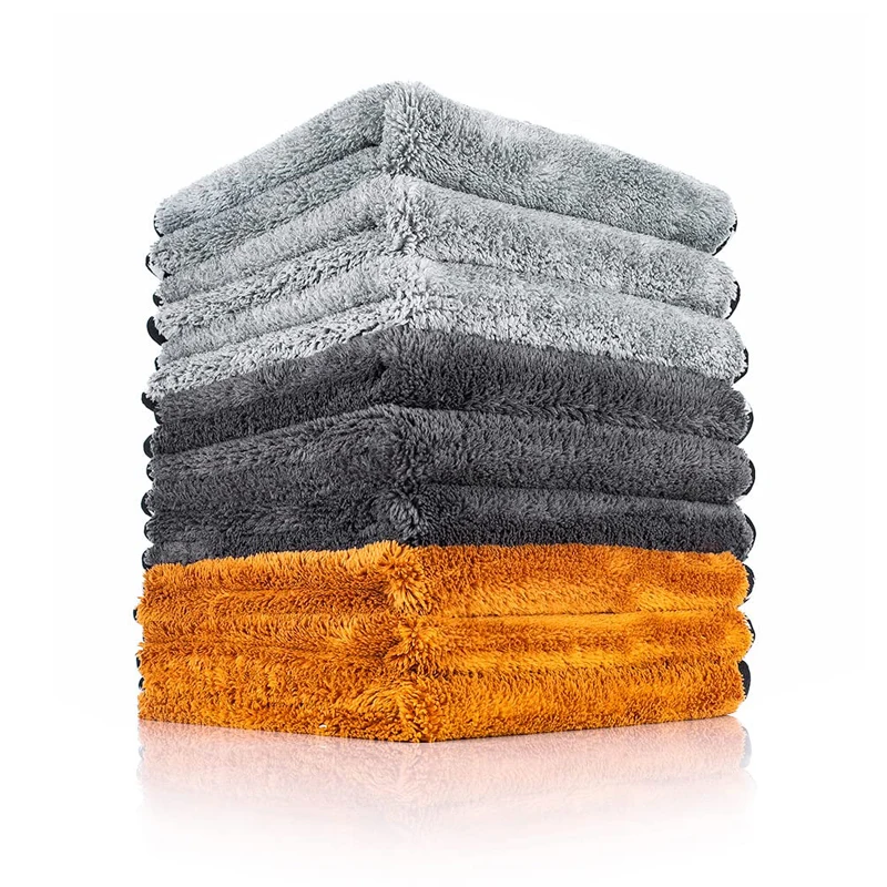 480GSM многоразовая пользовательская безгранная ткань из микрофибры, полотенце из микрофибры, полотенце для Сушки автомобиля