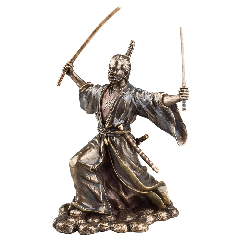 Custom Japanese Samurai Statue With with words Resin Figurines For Interior Ornamental Home Decor