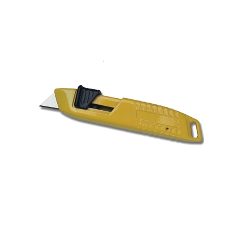 Auto Retractable Quick-Change Sliding blade box cutter zinc alloy utility knife heavy duty handle safety knife