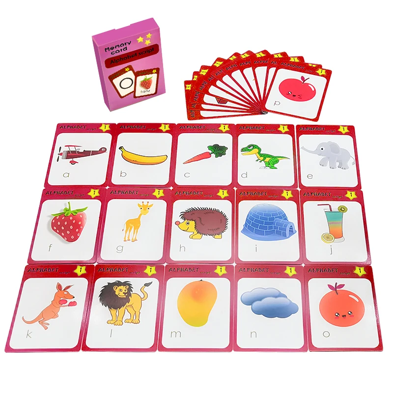 High Quality Kids Educational Literacy Game Playing Memory Graphic Paper Game Cards