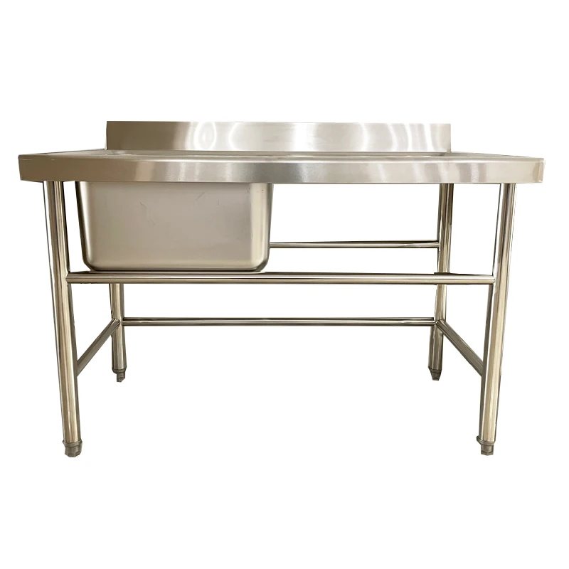Commercial Restaurant Kitchen Washing Sink Table With Right Drainboard/Assembly Kitchen Corner Sink Table