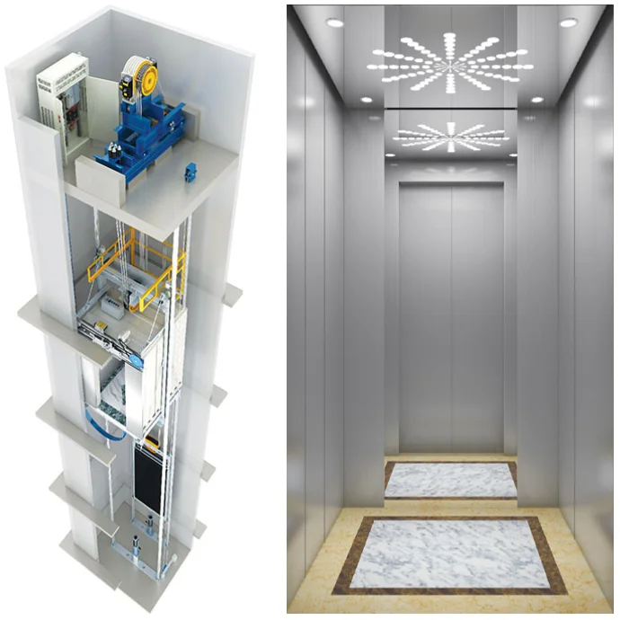 China Cheap Home Lift Small Home Elevator Residential Elevator Lift 400kg Mrl Passenger