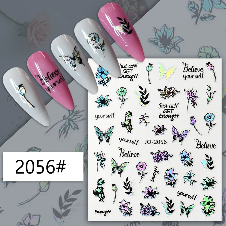 Nail supplies for professionals accessory Self-adhesive Nail Art Stickers 3D Decals