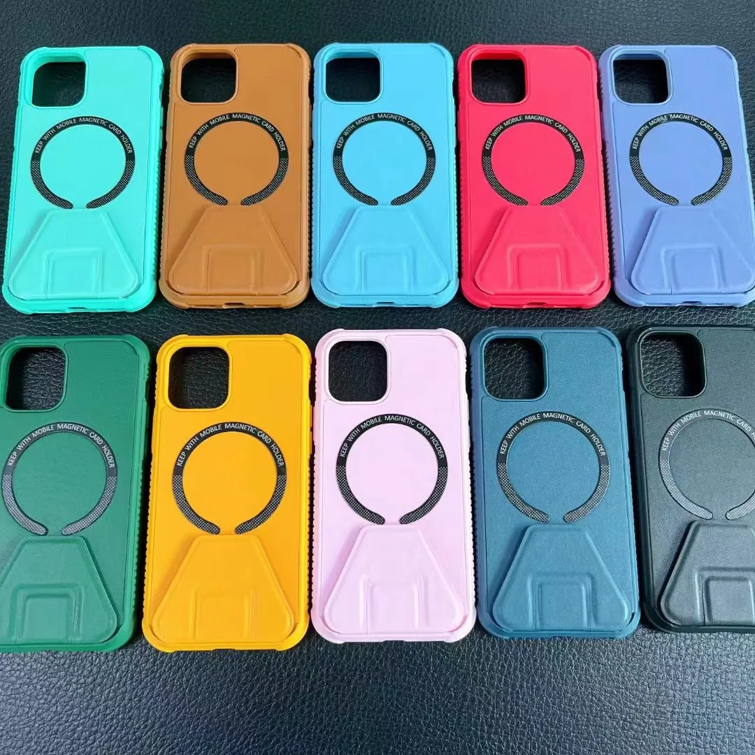 Factory direct sale Wholesale magnetic suction wireless charging mobile phone case with stand  for iphone14 mobile phone case