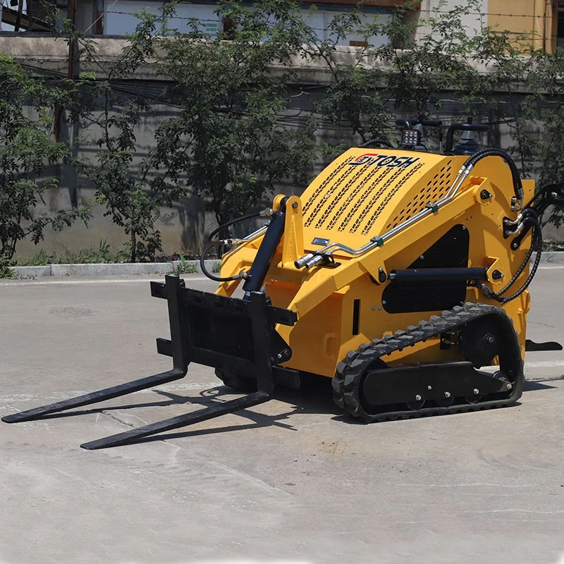 TOSH 2024 Mini Skid Steer Walking Crawler Tracked Loader  Skid Steer Snowblower