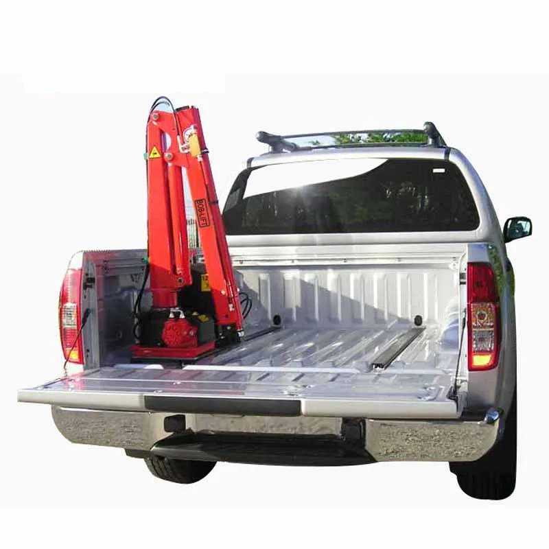 Hot Sale 800kg small mobile knuckle boom pickup truck lift crane with DC 12V Power Pack