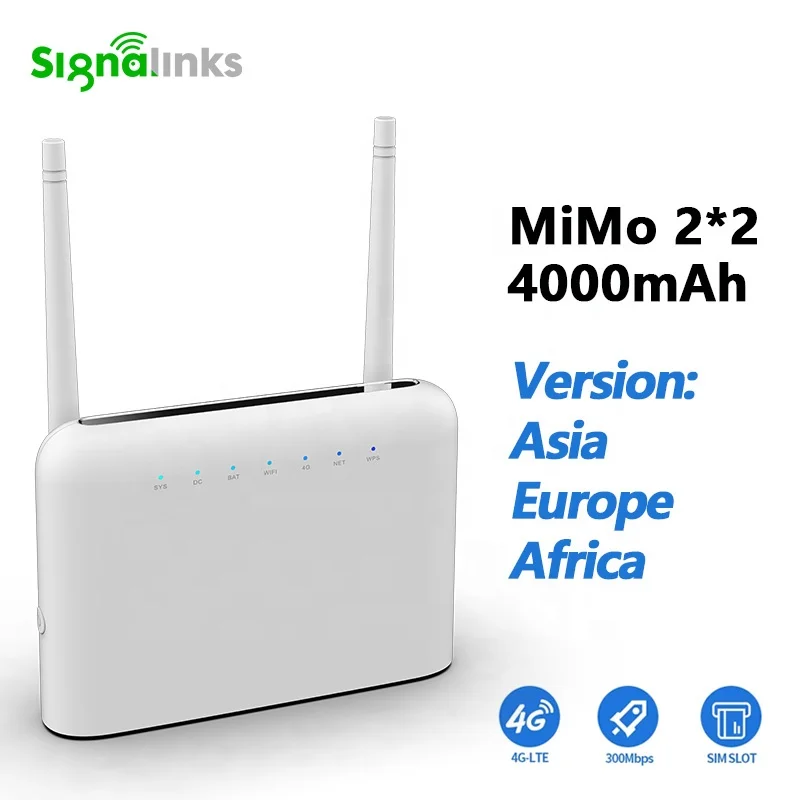 300mbps Modem Router Sim 4G Card RJ11 Volte Router 3G 4G LTE CPE WiFi Wireless Router With Sim Card Slot