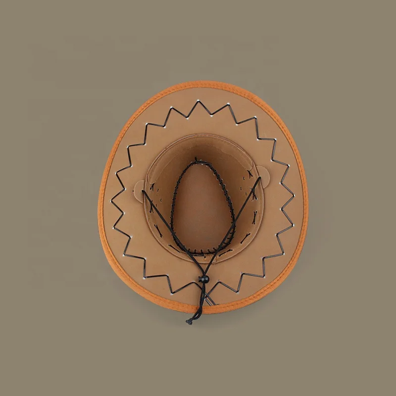 High quality Custom logo suede cowboy hat Outdoor caps Sun Protection cap wholesale pink cowboy hats gorras