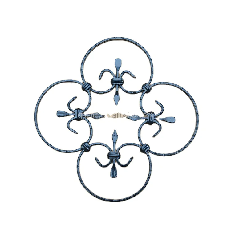hot sale decoration panel forged wrought iron rosette for fence gates