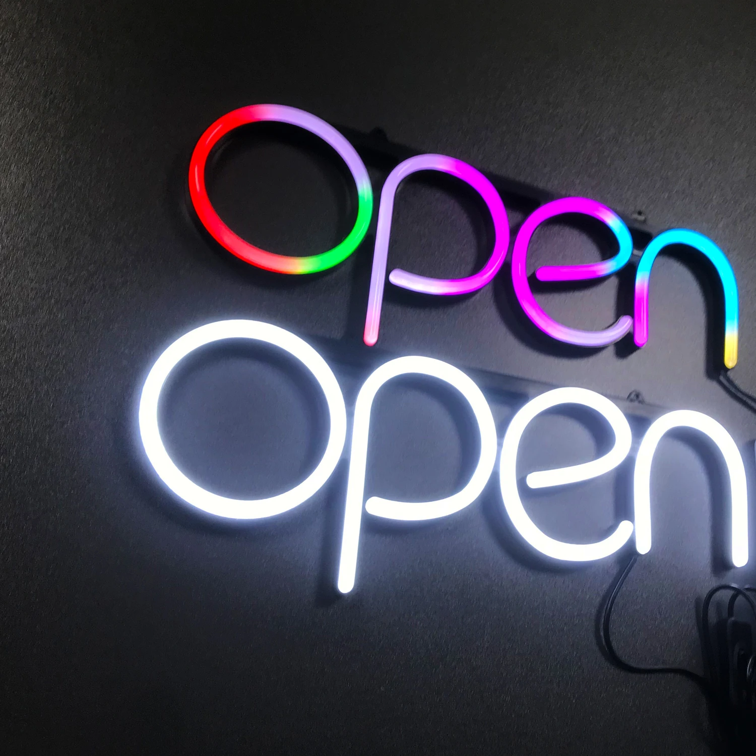 Hot Popular 5V USB Connect Open Neon Sign Lights Advertising Sign Dream Color Full Color  Rgb Neon Sign Custom Logo Neon Si