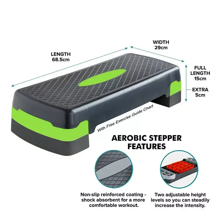 Wholesale Multi-Function Adjustable Nonslip Custom Logo Fitness Workout Step Board Aerobics Platform Stepper Exercise