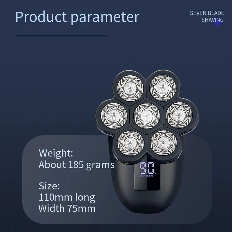 In Stock Multifunction 5 in 1 Bald Men Head Shaver Electric Rechargeable Waterproof Rotary Beard Nose Electric Shaver for Men