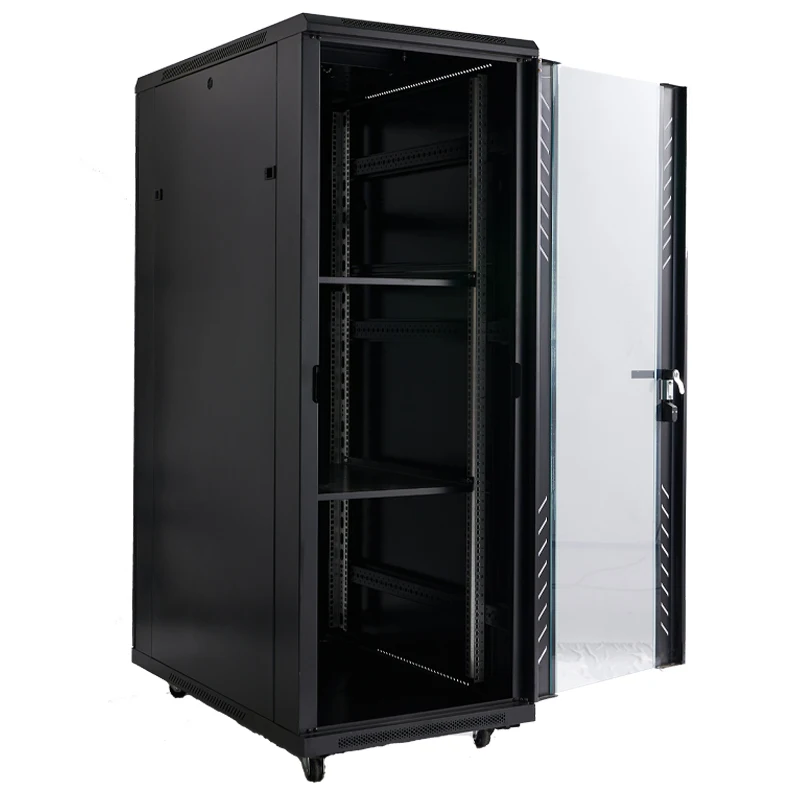 Steel Cabinet For Computer Network Server Rack 12U 24U With Plane Net Door 42U Glass Front Gcabling 19Inch Data 37U
