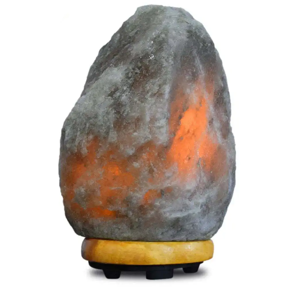 Wholesale Dimmer Switch 15w Bulb Wooden Base Decoration Natural Crystal Rock Stone Pink Himalayan Salt Lamps