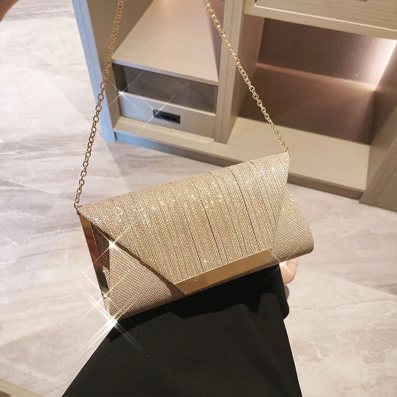 Fashion Elegant Clutch Bag New 2023 Hot Selling Chain Dinner Bag Bride Bridesmaid Lady Handbag Factory Outlet