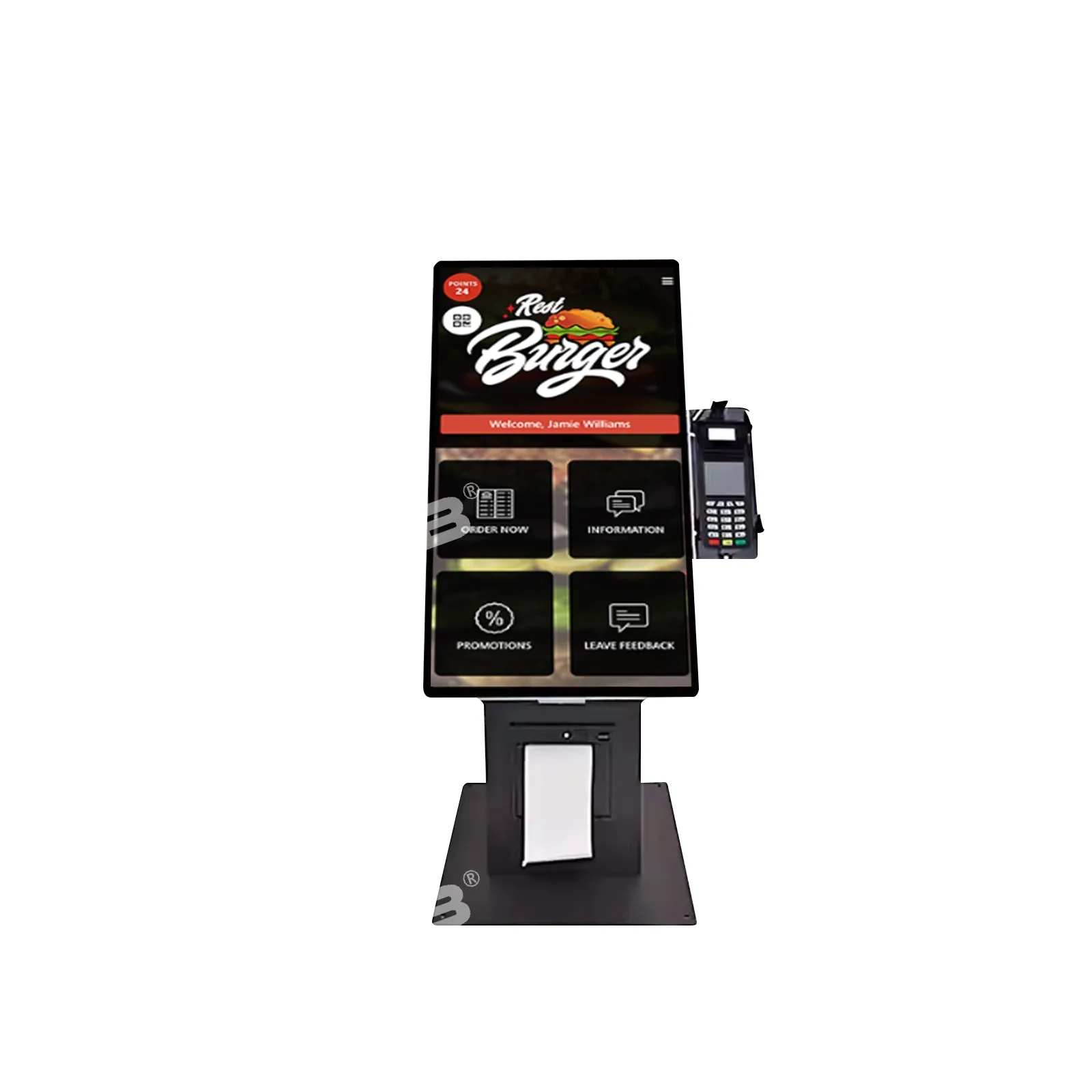 360SPB Fast Food Takeaway Touch Screen Ordering Self Service Machine Manufacturer Desktop Kiosk Payment Terminal For Restaurant