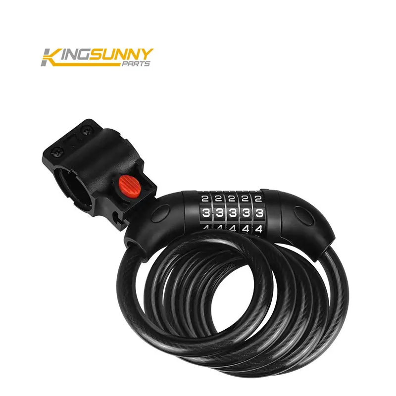 King Sunny Security Coded Lock For Bike Anti-theft Portable 5-Digital Password Lock Bicycle Replacement Parts Accessories