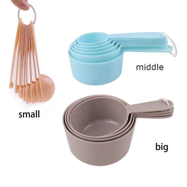 
19pcs multifunction food scale combined cheap plastic baking cake measuring cups and spoons set 