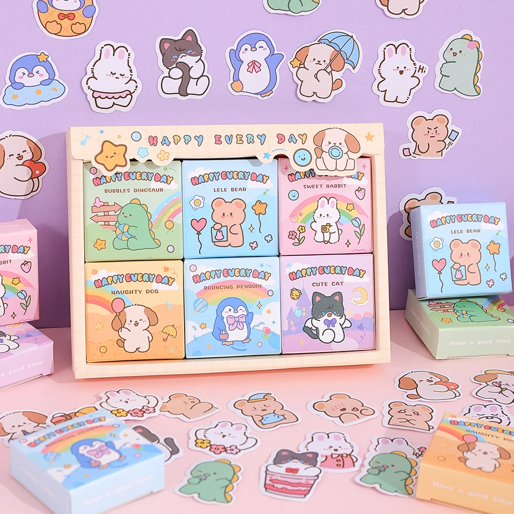 300sheets Cute Cartoon Animals Sticker mini Scrapbooking Stickers Set Washi Decorative Stickers For DIY Art Crafts Journaling