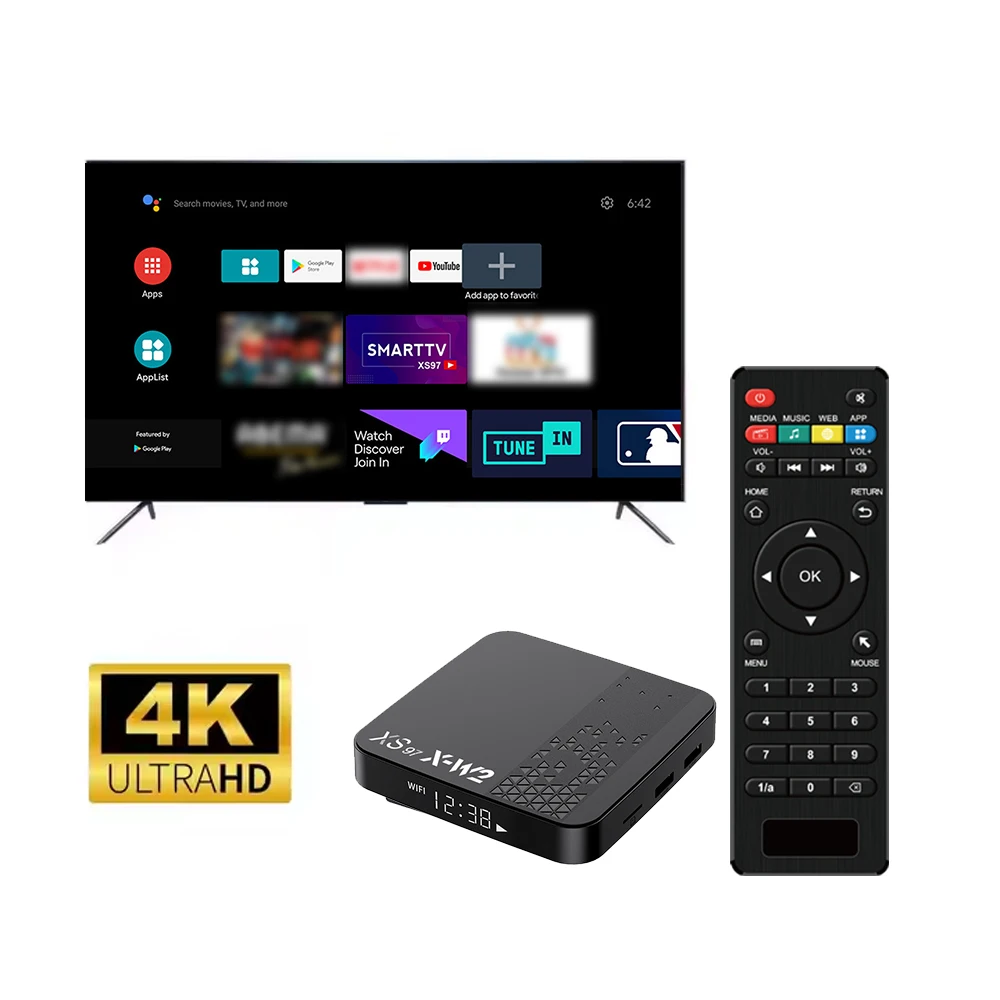 Low Price Wholesale XS97 X-W2 S905W2 Android 11 2Gb 16Gb Android Tv Box Portable Streaming Device