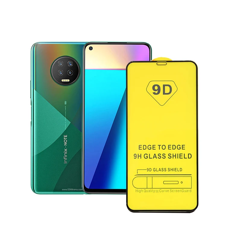 Для infinix note 7 Высокое качество 9D Полный Клей протектор экрана мобильного телефона