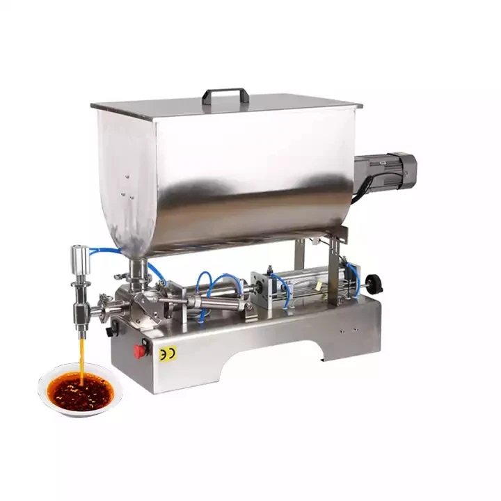 U type tomato paste chilli sauce paste fillers mixing filling Machine  beef sauce bean sauce semi automatic filling machine