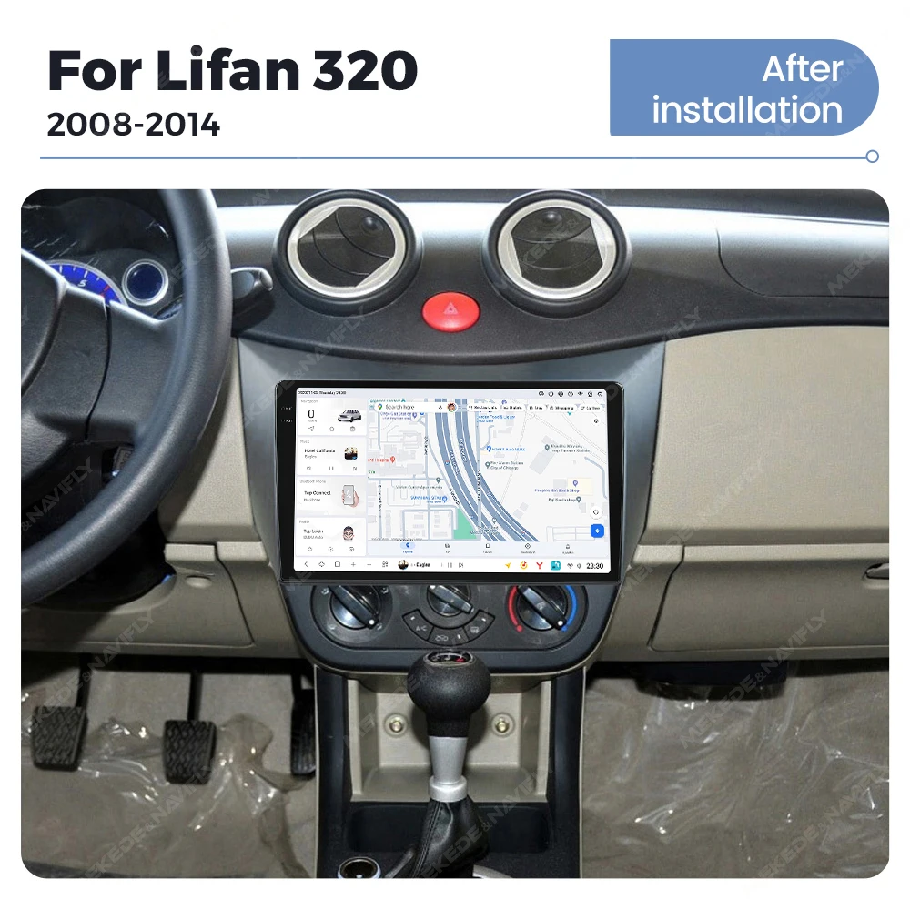 DUDUAUTO YL888 7870 android13 12 + 512 ГБ Автомобильная Мультимедийная навигация для Lifan 320 2008-2014 4G LTE WiFi 2 din auto radio DSP