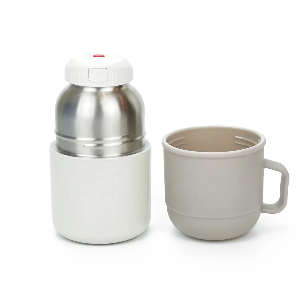 Factory Wholesale Cute 316 Stainless Steel Thermal Insulation Children Thermos Kid Travel Water Bottle with Two Lid&Rope