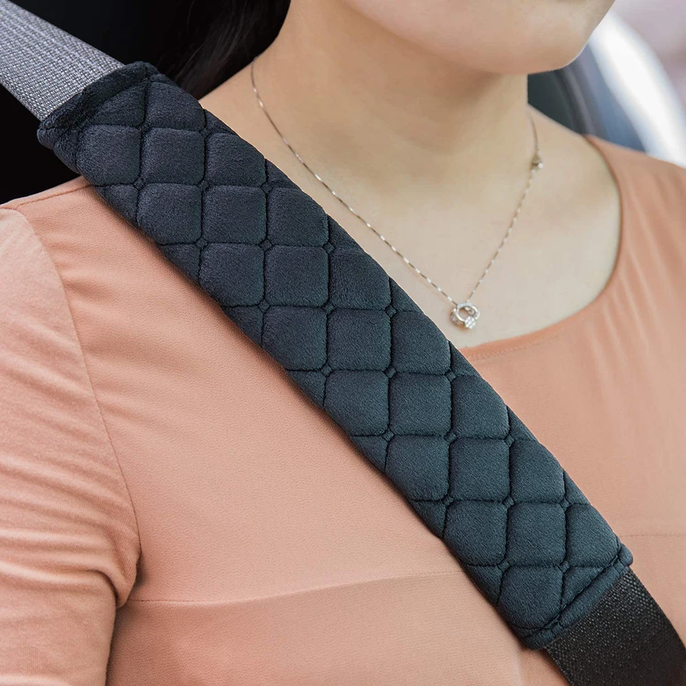 Custom Color Car Seat Belt Pad Cover Soft Car Safety Seat Belt Strap Shoulder Pad